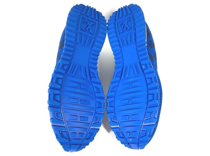 Sneakers in pelle Damier Louis Vuitton Nero Blu - vista 12