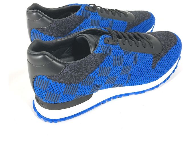 Sneakers in pelle Damier Louis Vuitton Nero Blu - vista 6