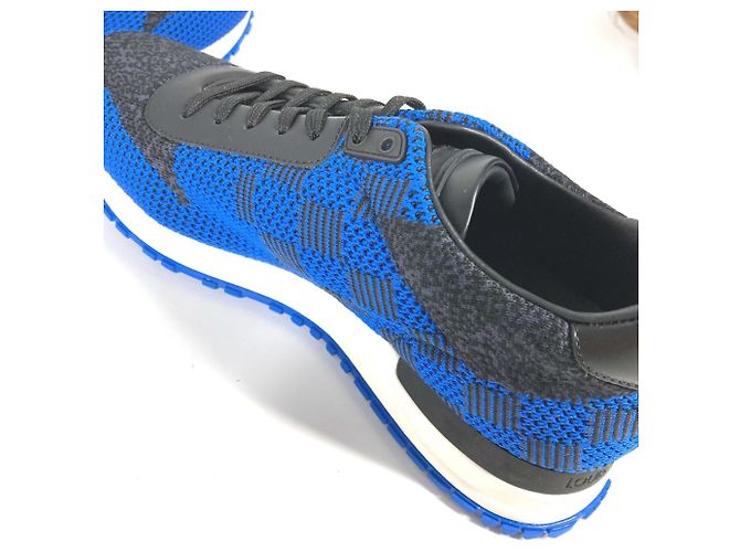 Sneakers in pelle Damier Louis Vuitton Nero Blu - vista 7