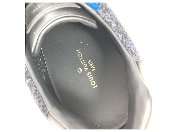 Sneakers in pelle Damier Louis Vuitton Nero Blu - vista 9