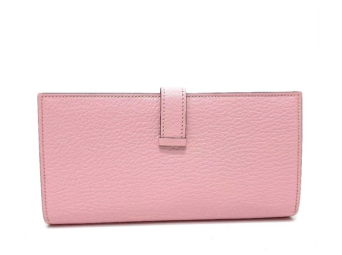 Hermès Cartera Larga Soufflet Bearn Hermes Rosa - vista 2