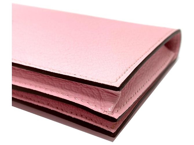 Hermès Cartera Larga Soufflet Bearn Hermes Rosa - vista 4