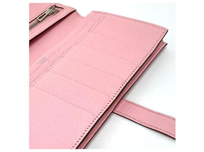 Hermès Cartera Larga Soufflet Bearn Hermes Rosa - vista 7