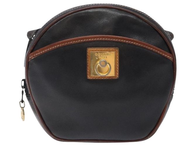Céline Borsa a Spalla CELINE in Pelle Nera e Oro Auth bs28139 Nero D'oro - vista 13