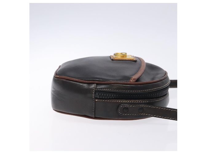 Céline Borsa a Spalla CELINE in Pelle Nera e Oro Auth bs28139 Nero D'oro - vista 3