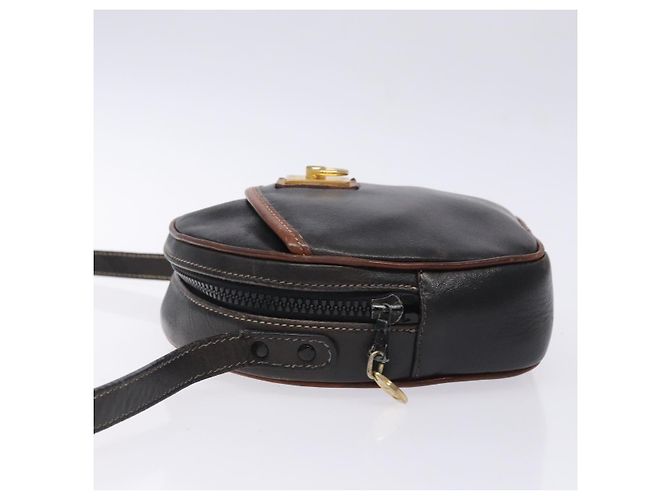 Céline Borsa a Spalla CELINE in Pelle Nera e Oro Auth bs28139 Nero D'oro - vista 4