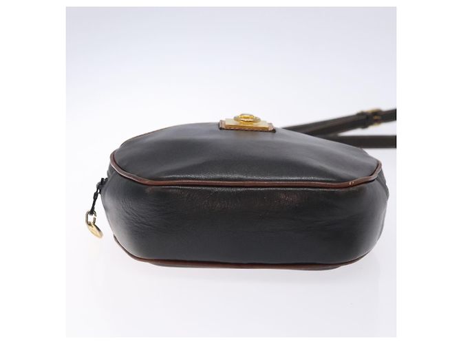 Céline Borsa a Spalla CELINE in Pelle Nera e Oro Auth bs28139 Nero D'oro - vista 5