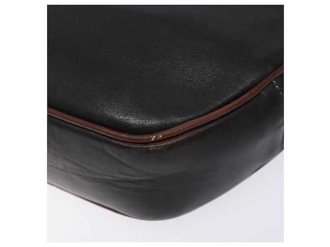 Céline Borsa a Spalla CELINE in Pelle Nera e Oro Auth bs28139 Nero D'oro - vista 9