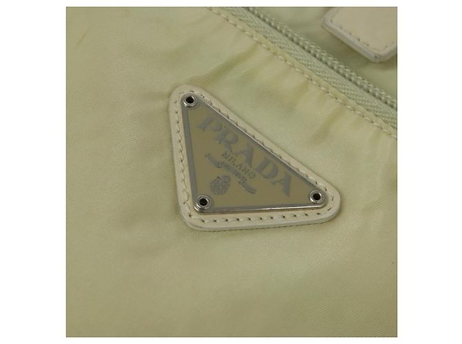 PRADA Backpack Nylon Beige Silver Auth 132544 Silvery - view 10