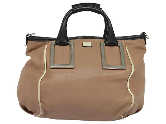 Chloé Borsa a mano Chloe Etel in pelle 2 in 1 rosa argento Auth BA4166 - vista 13