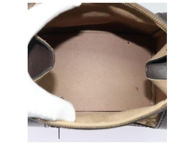 Borsa a Spalla in Tela Trotter Christian Dior Marrone Oro Auth BA4009 D'oro - vista 11