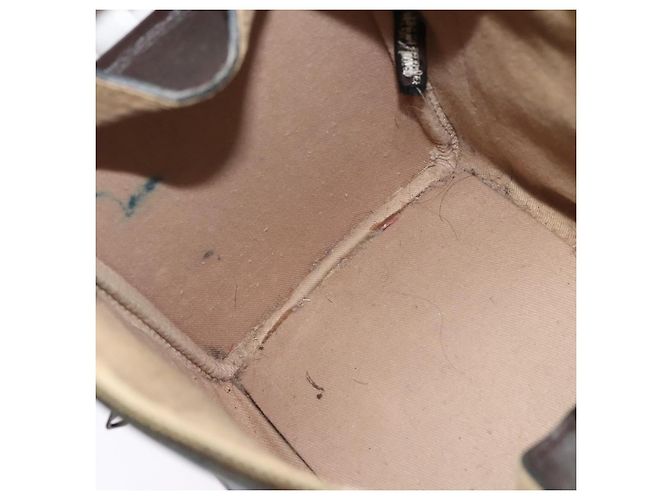 Borsa a Spalla in Tela Trotter Christian Dior Marrone Oro Auth BA4009 D'oro - vista 12