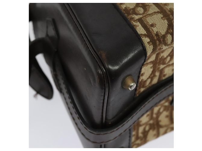 Borsa a Spalla in Tela Trotter Christian Dior Marrone Oro Auth BA4009 D'oro - vista 15