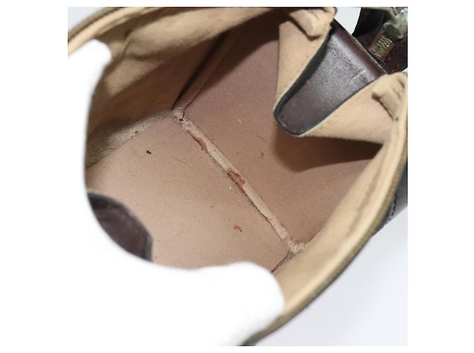 Borsa a Spalla in Tela Trotter Christian Dior Marrone Oro Auth BA4009 D'oro - vista 17