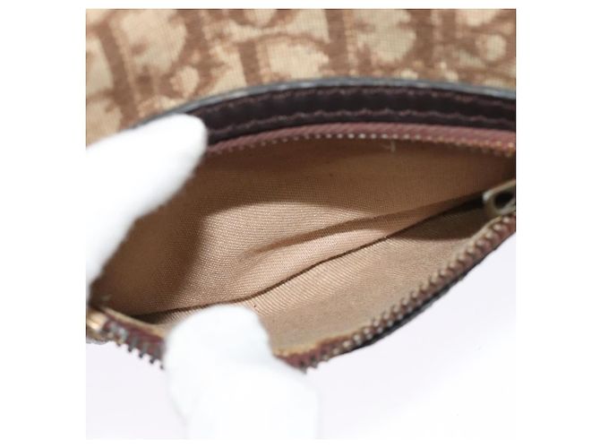 Borsa a Spalla in Tela Trotter Christian Dior Marrone Oro Auth BA4009 D'oro - vista 18