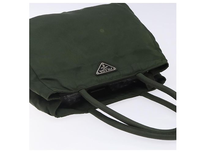 PRADA Tote Bag aus Nylon Khaki Silber authentisch bs28055 - Ansicht 6