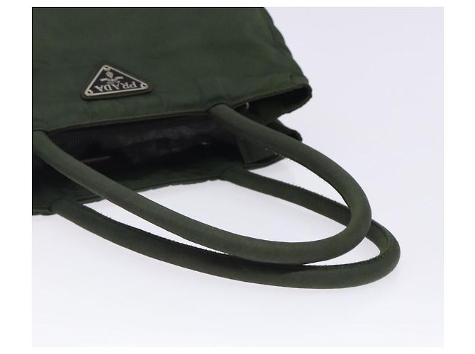 PRADA Tote Bag aus Nylon Khaki Silber authentisch bs28055 - Ansicht 7