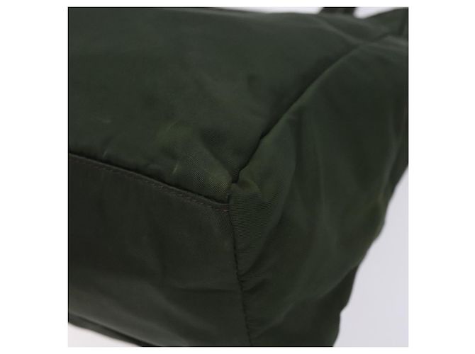 PRADA Tote Bag aus Nylon Khaki Silber authentisch bs28055 - Ansicht 9