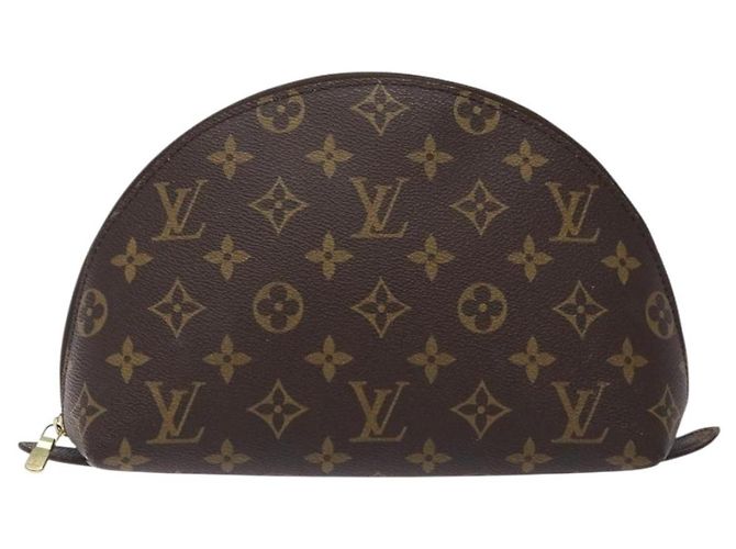 LOUIS VUITTON Monogram Trousse Demi Ronde Cosmetic Pouch M47520 LV Auth 134600 - view 13