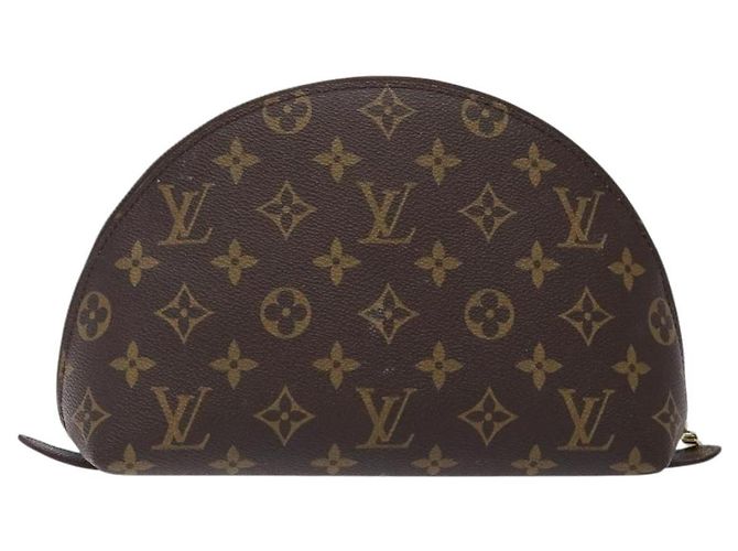 LOUIS VUITTON Monogram Trousse Demi Ronde Cosmetic Pouch M47520 LV Auth 134600 - view 2