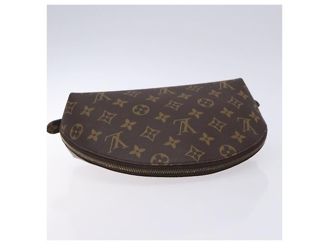 LOUIS VUITTON Monogram Trousse Demi Ronde Cosmetic Pouch M47520 LV Auth 134600 - view 5