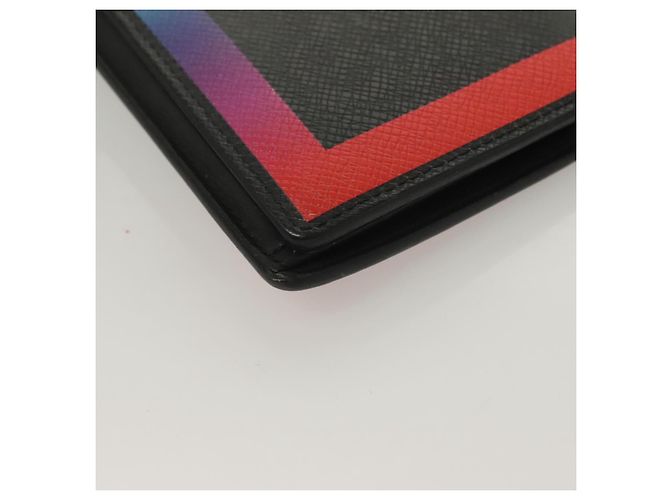LOUIS VUITTON Cartera Larga Braza en Taiga Rainbow M30349 LV Auth 133008 Negro - vista 15