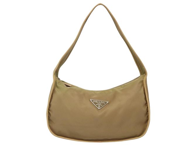 Borsa a Spalla PRADA in Nylon Pelle Marrone Argento Autentica 132575 - vista 13