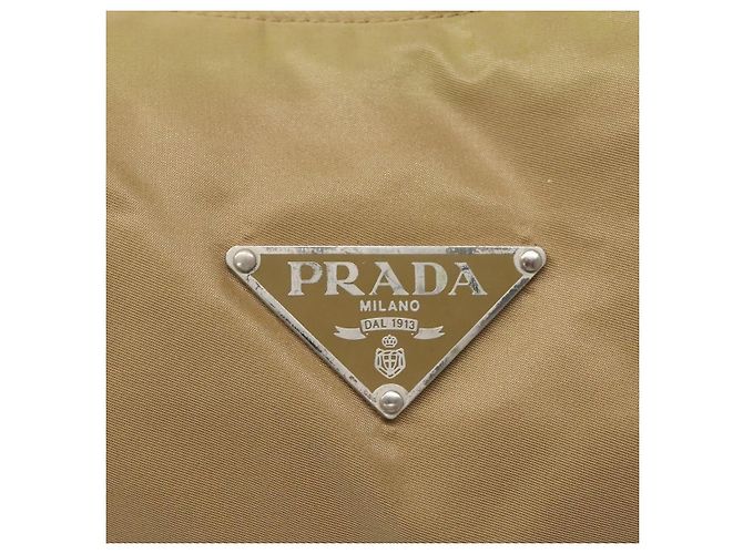 Borsa a Spalla PRADA in Nylon Pelle Marrone Argento Autentica 132575 - vista 18