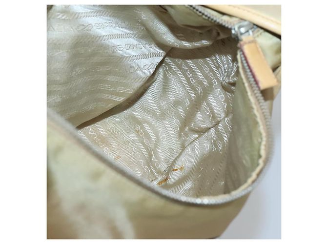 Borsa a Spalla PRADA in Nylon Pelle Marrone Argento Autentica 132575 - vista 20