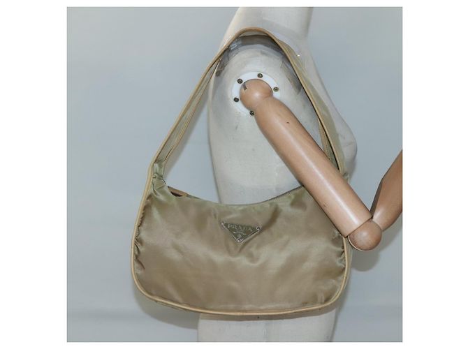 Borsa a Spalla PRADA in Nylon Pelle Marrone Argento Autentica 132575 - vista 23