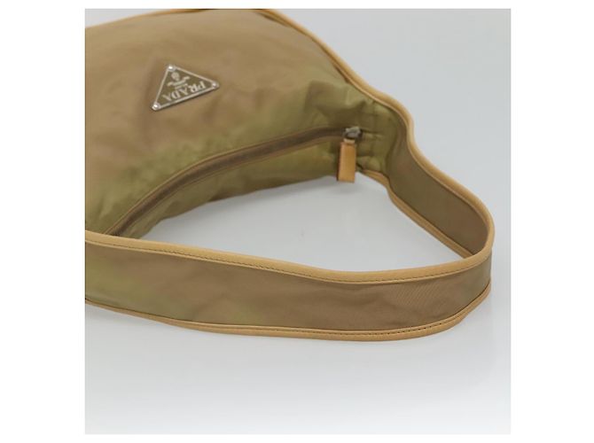 Borsa a Spalla PRADA in Nylon Pelle Marrone Argento Autentica 132575 - vista 7