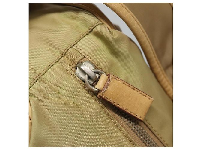 Borsa a Spalla PRADA in Nylon Pelle Marrone Argento Autentica 132575 - vista 9