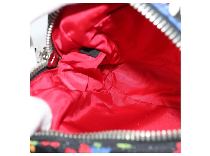 Borsa a Spalla Miu Miu in Tela Nera e Oro Auth 132826 Nero D'oro - vista 20