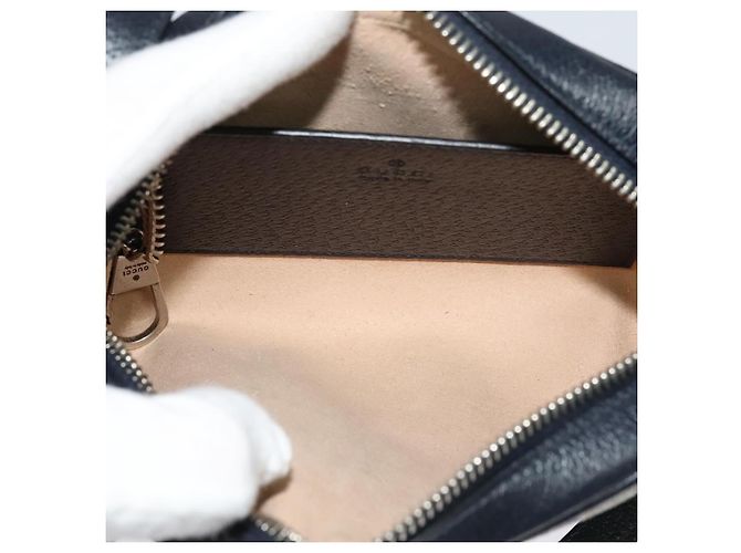 Borsa a Spalla Gucci GG Supreme Sherry Line PVC Blu Navy Rosso Auth 135549 - vista 10