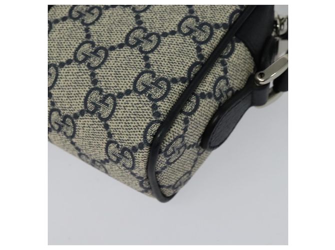 Borsa a Spalla Gucci GG Supreme Sherry Line PVC Blu Navy Rosso Auth 135549 - vista 16