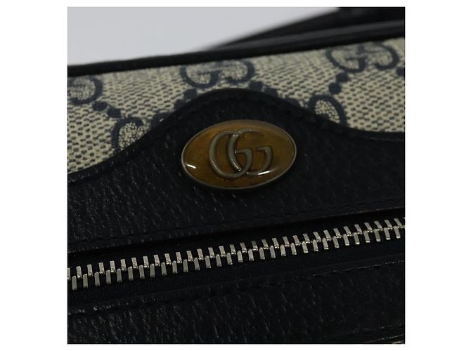 Borsa a Spalla Gucci GG Supreme Sherry Line PVC Blu Navy Rosso Auth 135549 - vista 17