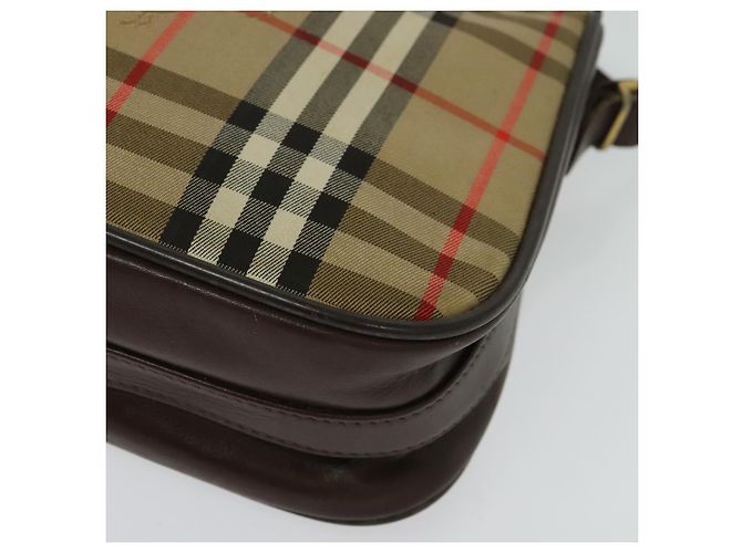 Autre Marque Borsa a Spalla Burberrys Nova Check in Tela Beige Auth BA4043 - vista 14