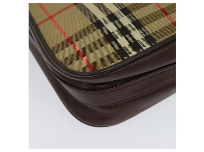 Autre Marque Borsa a Spalla Burberrys Nova Check in Tela Beige Auth BA4043 - vista 15