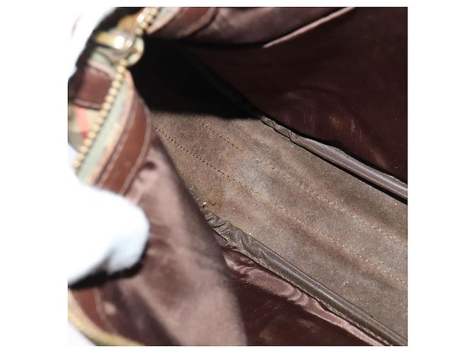 Autre Marque Borsa a Spalla Burberrys Nova Check in Tela Beige Auth BA4043 - vista 18