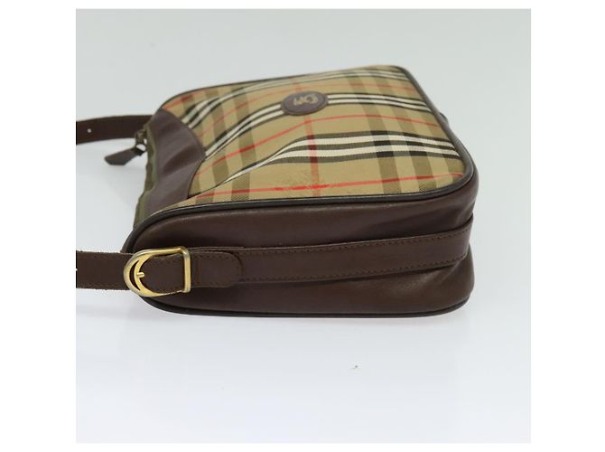 Autre Marque Borsa a Spalla Burberrys Nova Check in Tela Beige Auth BA4043 - vista 3