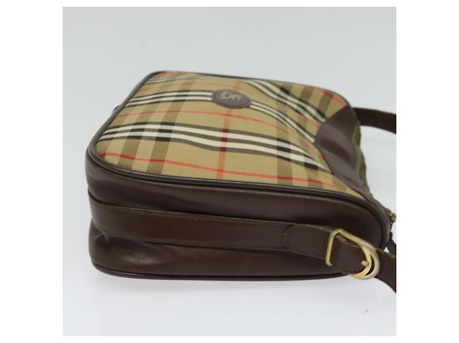 Autre Marque Borsa a Spalla Burberrys Nova Check in Tela Beige Auth BA4043 - vista 4