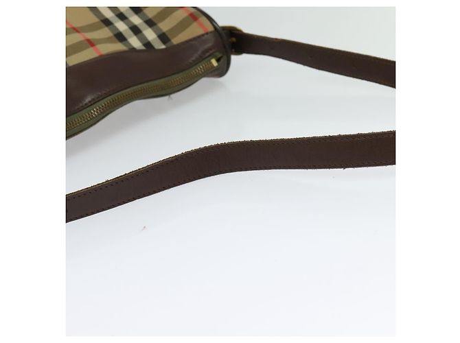 Autre Marque Borsa a Spalla Burberrys Nova Check in Tela Beige Auth BA4043 - vista 7