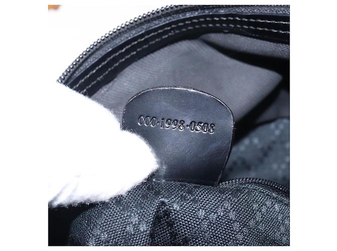 Borsa Tote in Nylon Nero e Argento Gucci Bamboo 000 1998 0508 Auth bs28079 - vista 12