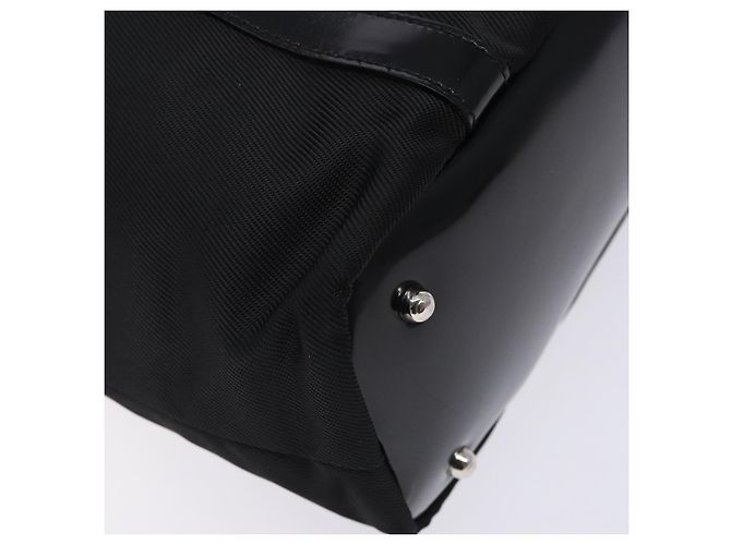 Borsa Tote in Nylon Nero e Argento Gucci Bamboo 000 1998 0508 Auth bs28079 - vista 15