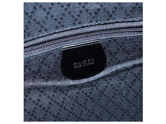 Borsa Tote in Nylon Nero e Argento Gucci Bamboo 000 1998 0508 Auth bs28079 - vista 16