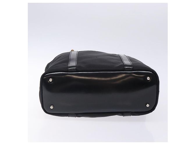 Borsa Tote in Nylon Nero e Argento Gucci Bamboo 000 1998 0508 Auth bs28079 - vista 3