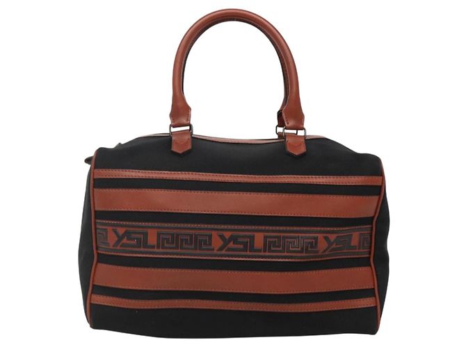 SAINT LAURENT Hand Bag Canvas Brown Auth BA4050 - view 13