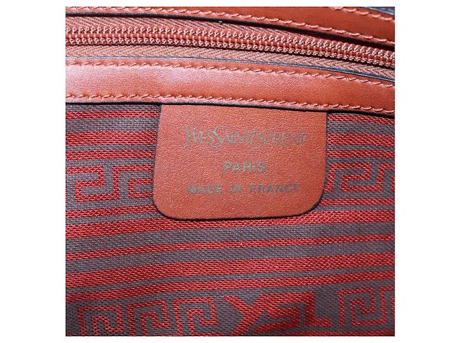 SAINT LAURENT Hand Bag Canvas Brown Auth BA4050 - view 17