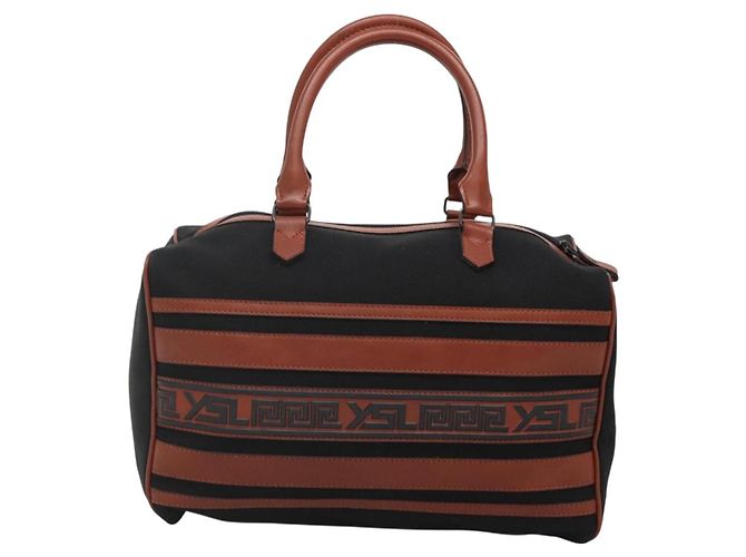 SAINT LAURENT Hand Bag Canvas Brown Auth BA4050 - view 2