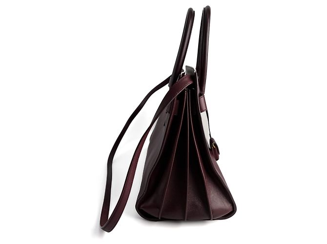 Saint Laurent Borsa tote piccola in pelle Sac De Jour bordeaux Bordò - vista 5